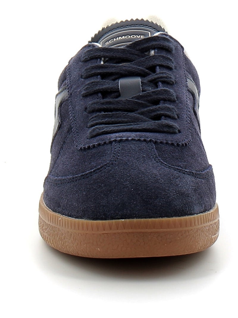 Baskets en Cuir et Suede Schmoove Bleu - Kiabi