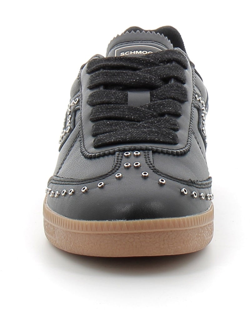 Baskets en Cuir et Suede Schmoove Noir - Kiabi