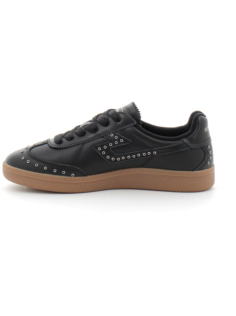 Baskets en Cuir et Suede Schmoove Noir - Kiabi