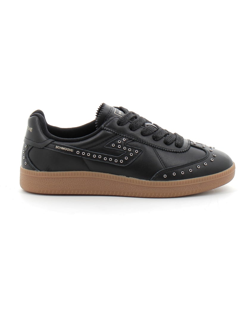 Baskets en Cuir et Suede Schmoove Noir - Kiabi