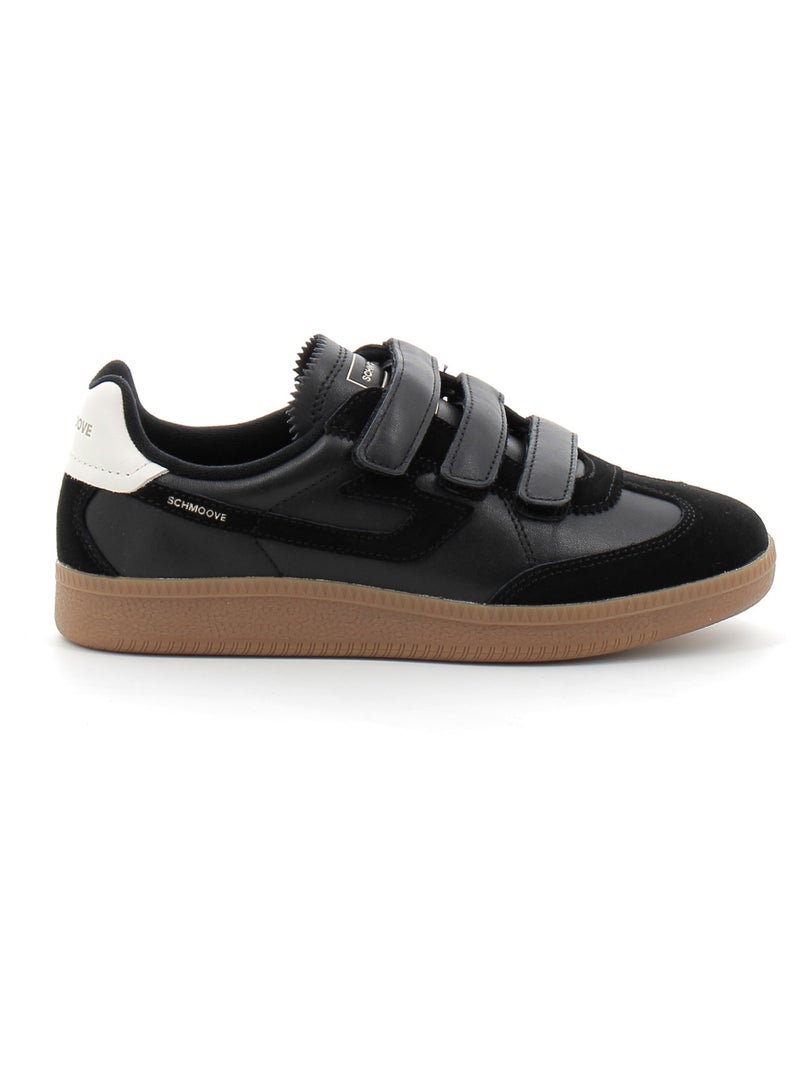 Baskets en Cuir et Suede Schmoove Noir - Kiabi