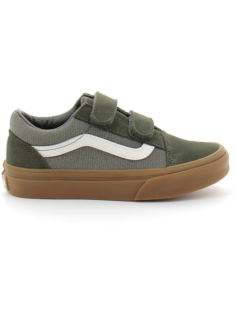 Baskets en Cuir et Suede Vans Vert - Kiabi