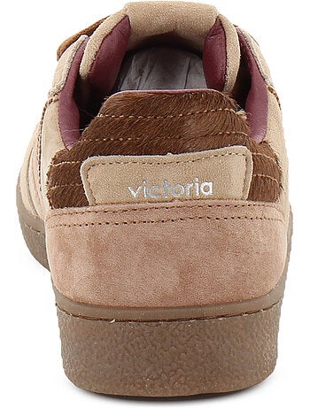 Baskets en cuir et suede victoria.