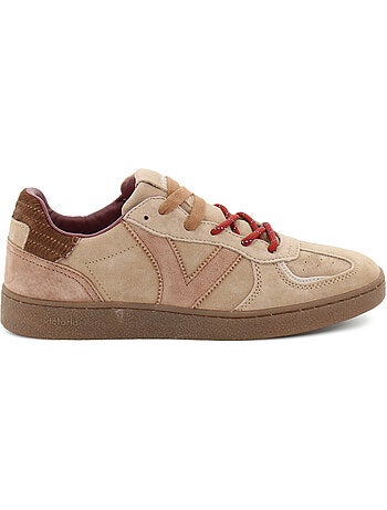 Baskets en cuir et suede victoria.