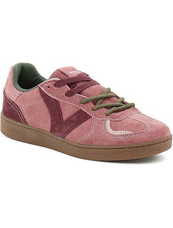 Baskets en cuir et suede victoria.