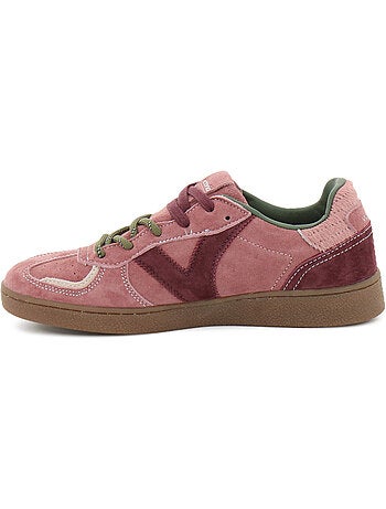 Baskets en cuir et suede victoria.