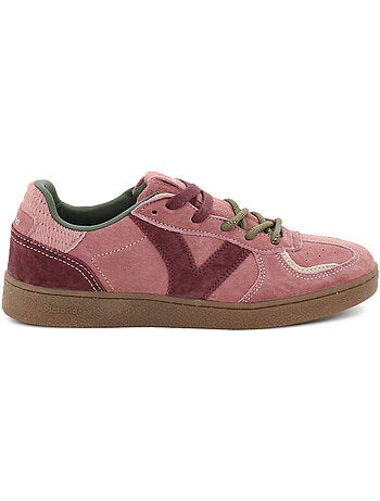 Baskets en cuir et suede victoria.
