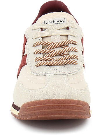 Baskets en cuir et suede victoria.