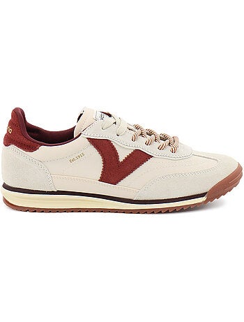 Baskets en cuir et suede victoria.