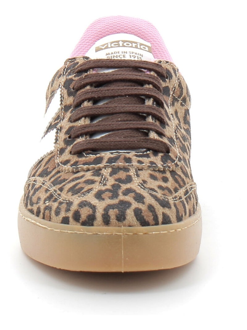 Baskets en Cuir et Suede Victoria. Blanc - Kiabi