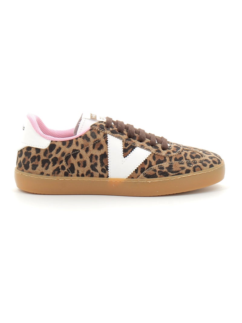 Baskets en Cuir et Suede Victoria. Blanc - Kiabi