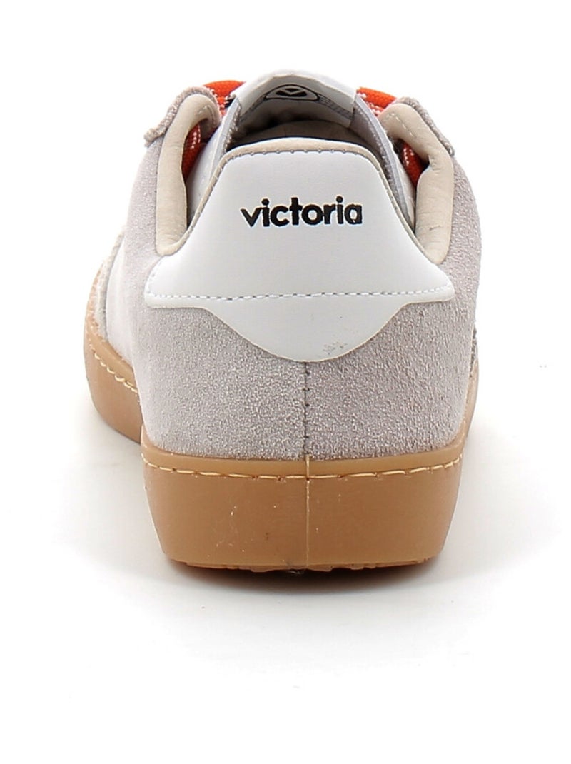Baskets en Cuir et Suede Victoria. Blanc - Kiabi