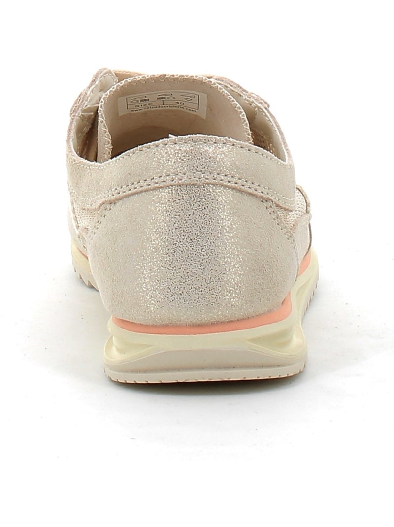 Baskets en Cuir et Suede Victoria. Blanc - Kiabi