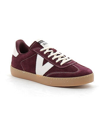 Baskets en Cuir et Suede Victoria.