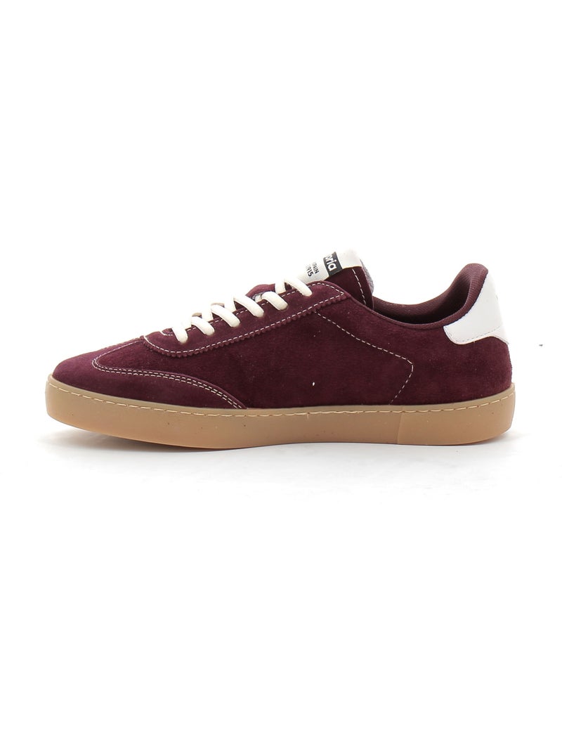 Baskets en Cuir et Suede Victoria. Bordeaux - Kiabi