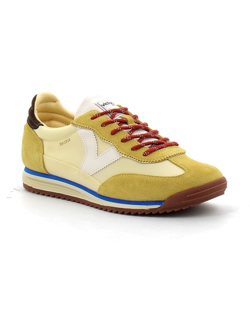 Baskets en Cuir et Suede Victoria. - Kiabi