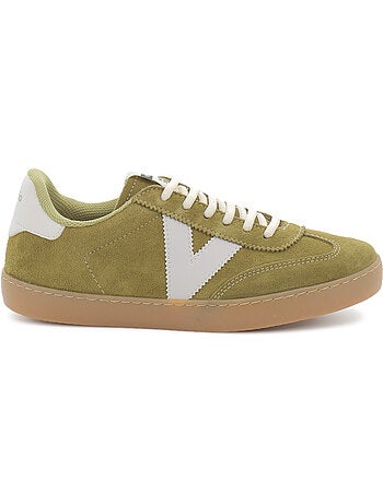 Baskets en cuir et suede victoria.
