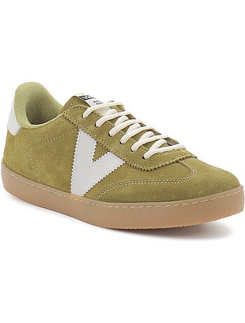 Baskets en cuir et suede victoria.