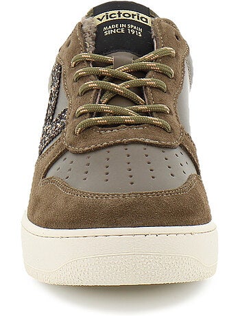 Baskets en cuir et suede victoria.