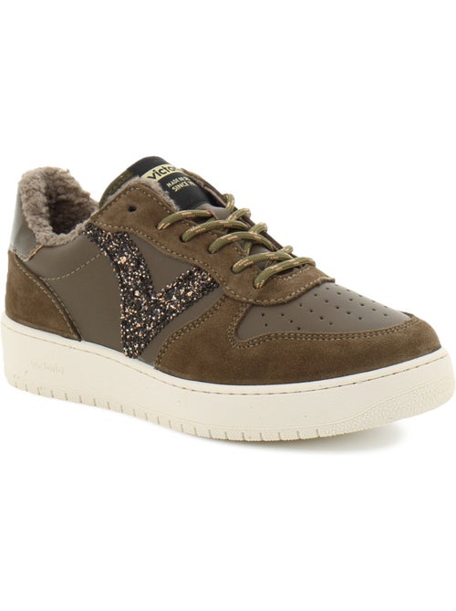Baskets en cuir et suede victoria. - Kiabi