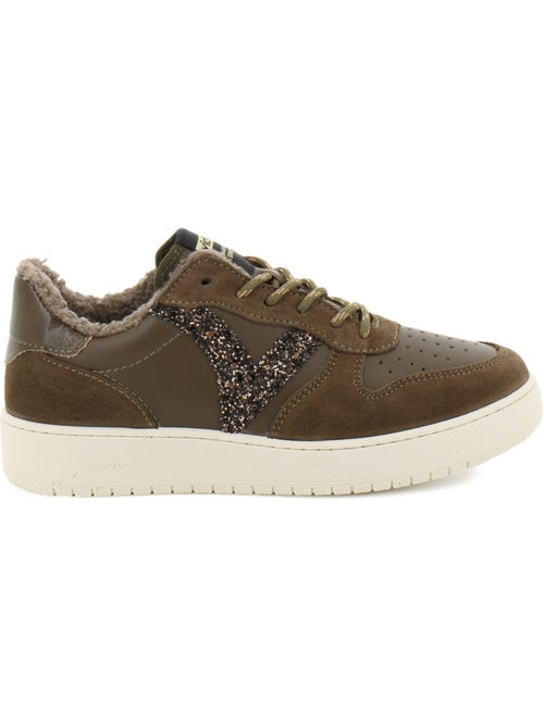 Baskets en cuir et suede victoria. - Kiabi