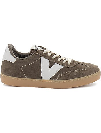 Baskets en cuir et suede victoria.