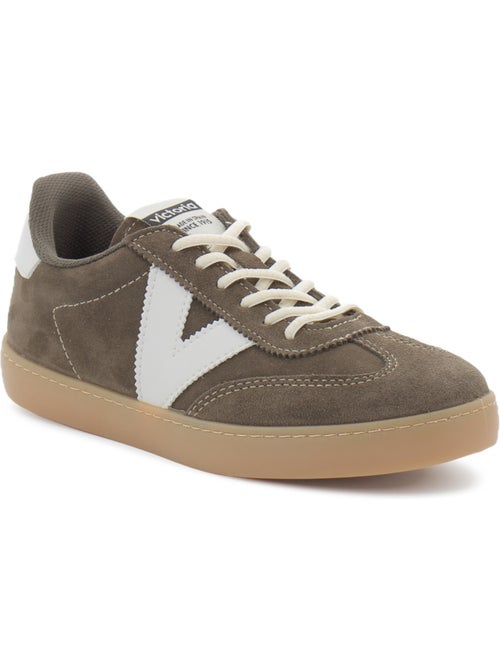 Baskets en cuir et suede victoria. - Kiabi