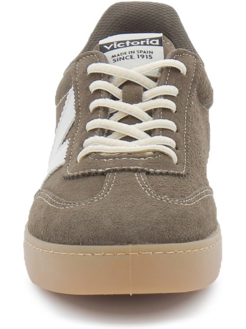 Baskets en cuir et suede victoria. - Kiabi