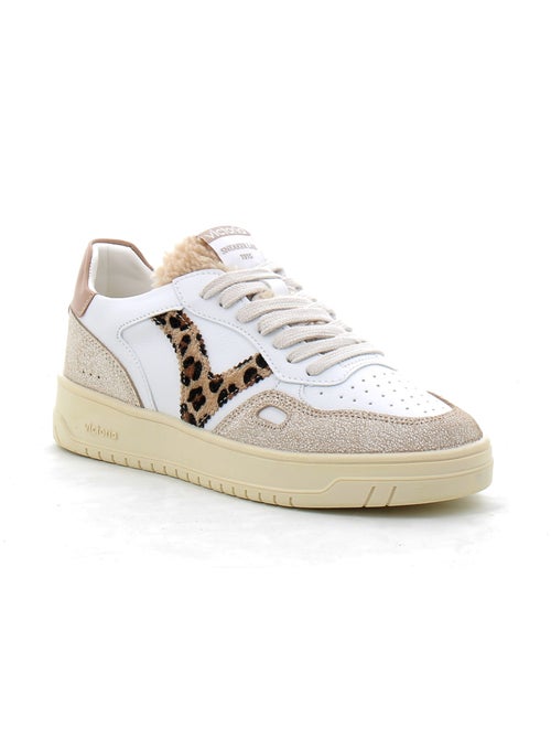 Baskets en Cuir et Suede Victoria. - Kiabi