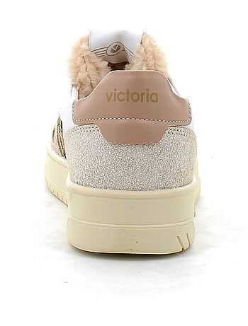 Baskets en Cuir et Suede Victoria.