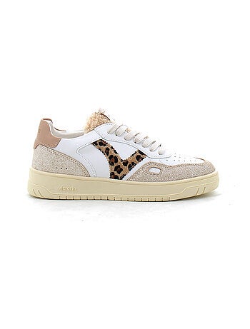 Baskets en Cuir et Suede Victoria.