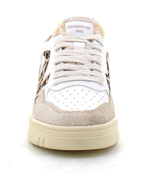 Baskets en Cuir et Suede Victoria. - Kiabi