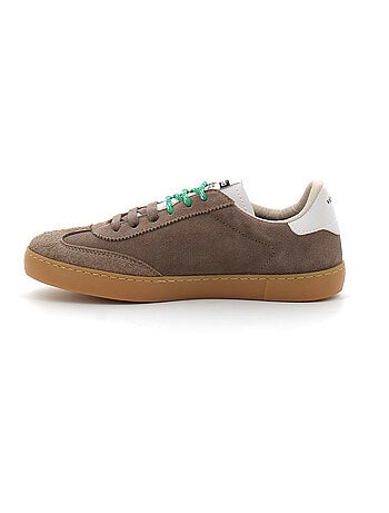 Baskets en Cuir et Suede Victoria.
