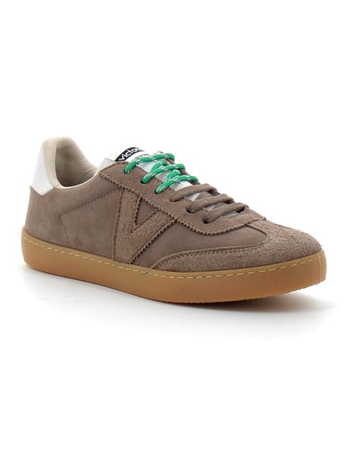 Baskets en Cuir et Suede Victoria. - Kiabi