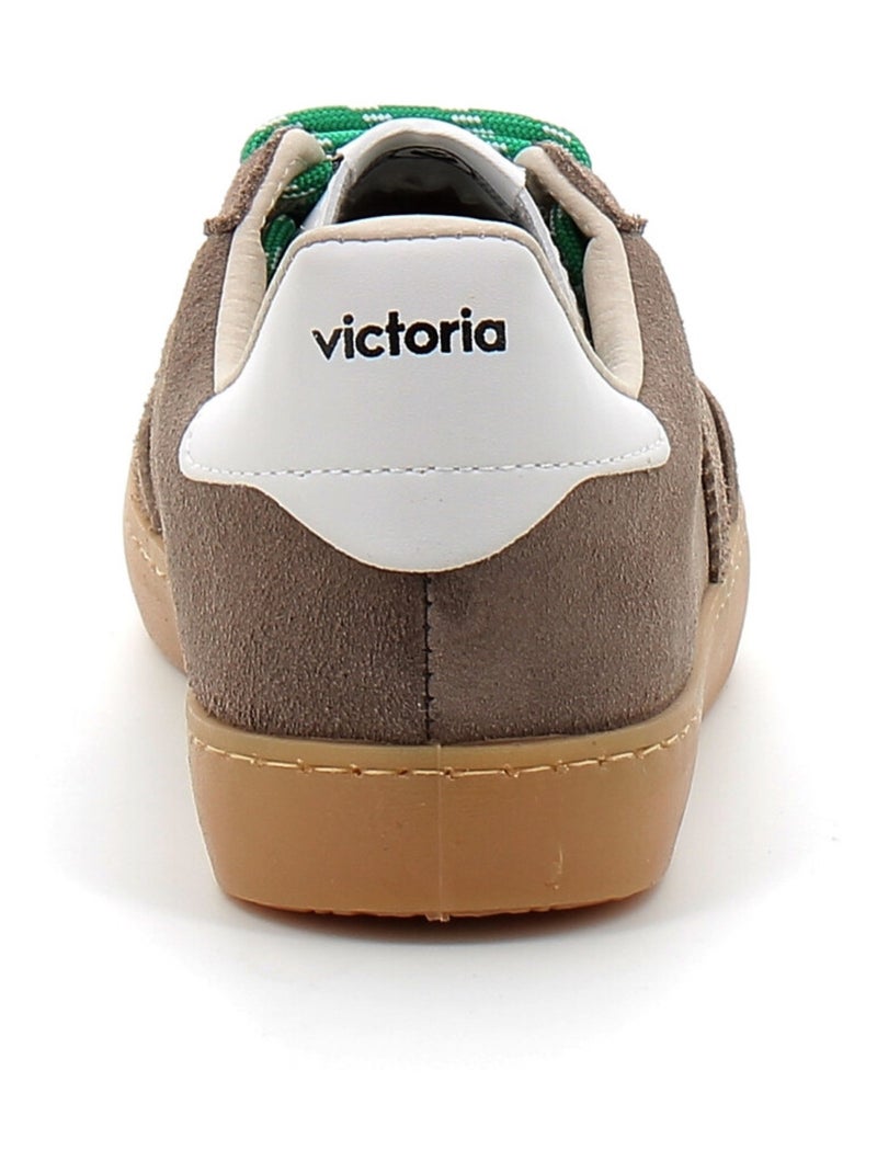 Baskets en Cuir et Suede Victoria. Marron - Kiabi