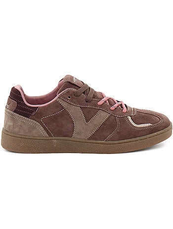 Baskets en cuir et suede victoria.
