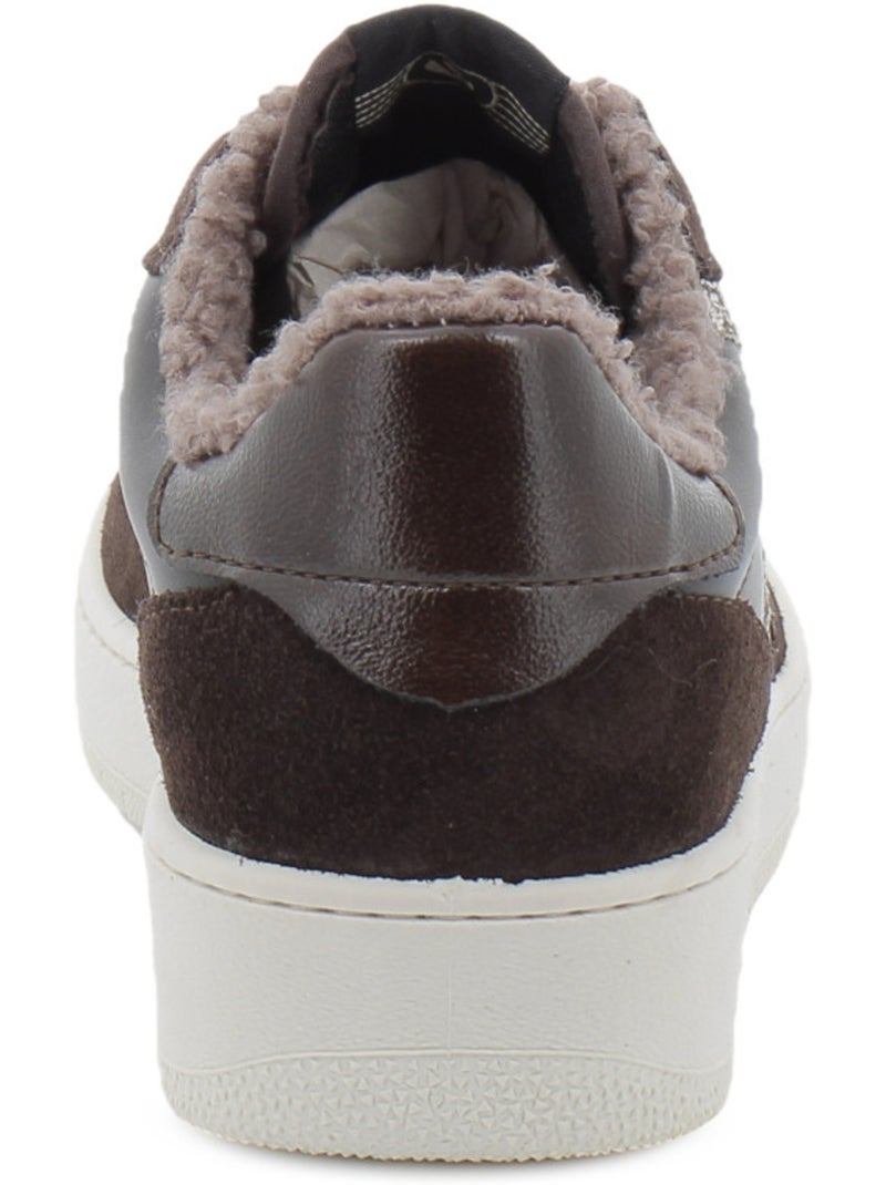 Baskets en cuir et suede victoria. Marron - Kiabi