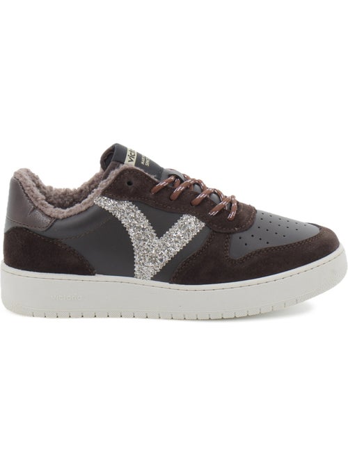 Baskets en cuir et suede victoria. - Kiabi