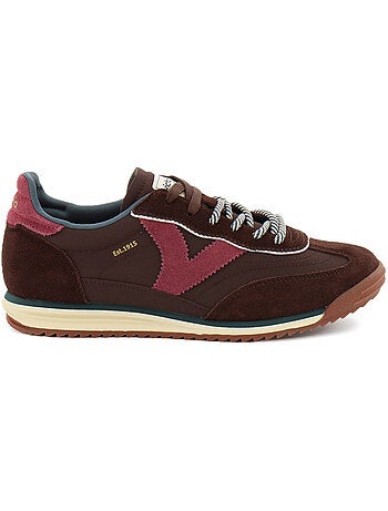 Baskets en cuir et suede victoria.