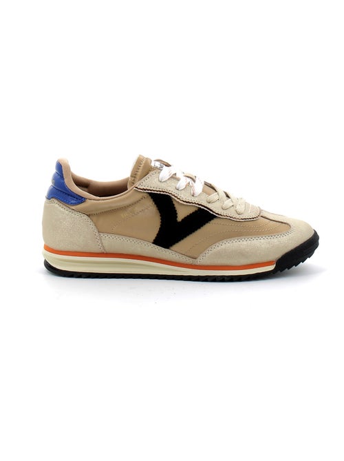 Baskets en Cuir et Suede Victoria. - Kiabi