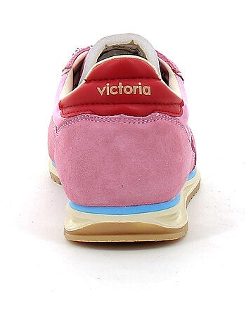 Baskets en Cuir et Suede Victoria.