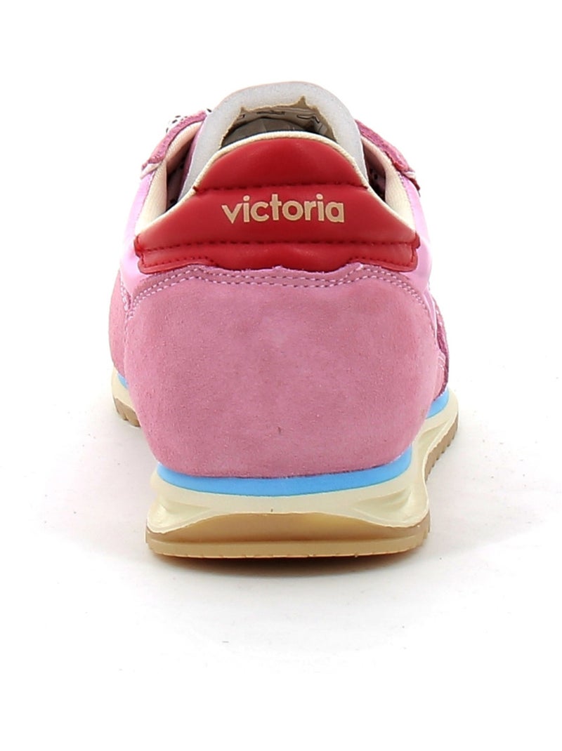 Baskets en Cuir et Suede Victoria. Rose - Kiabi