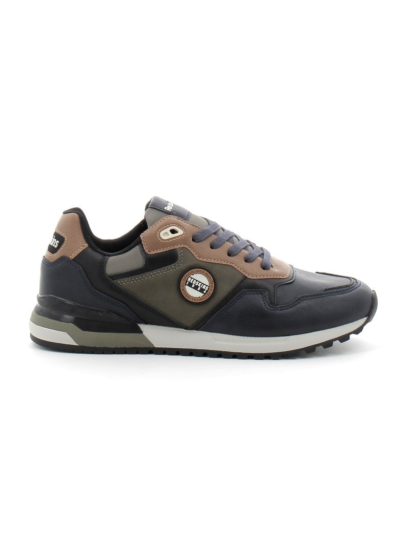 Baskets en Cuir et Syntetique Redskins Bleu - Kiabi