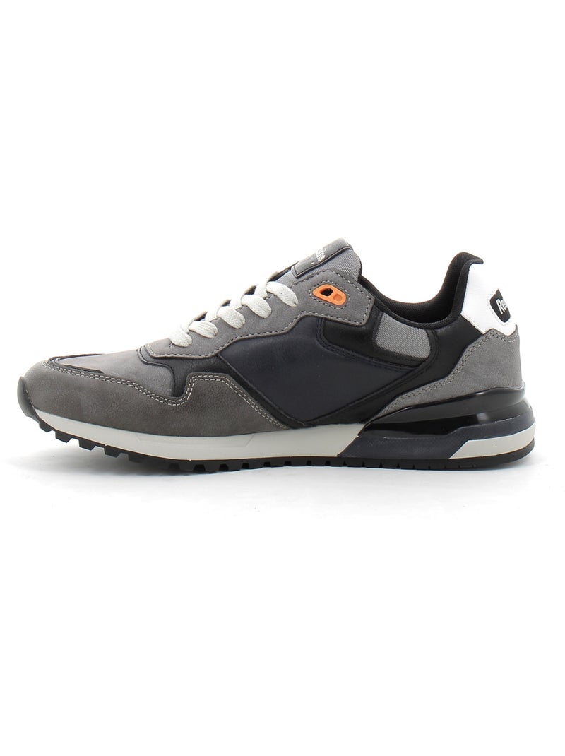 Baskets en Cuir et Syntetique Redskins Gris - Kiabi