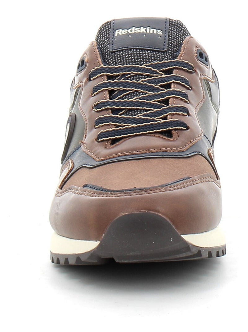 Baskets en Cuir et Syntetique Redskins Marron - Kiabi