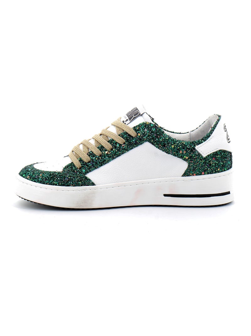 Baskets en Cuir et Syntetique Semerdjian Blanc - Kiabi