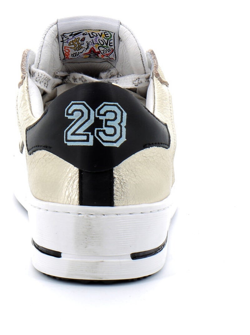 Baskets en Cuir et Syntetique Semerdjian Blanc - Kiabi