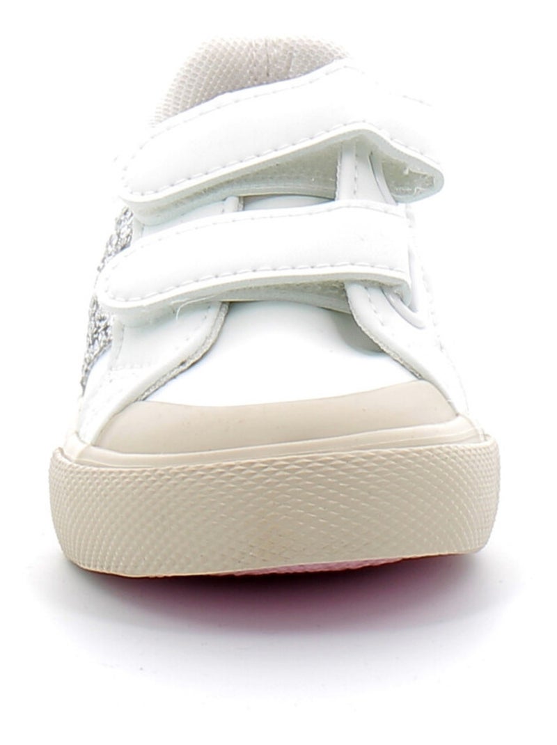 Baskets en Cuir et Syntetique Victoria. Argent - Kiabi