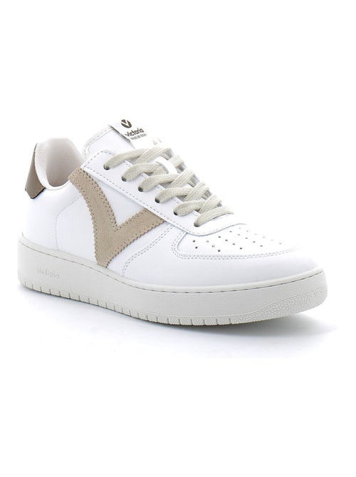 Baskets en Cuir et Syntetique Victoria. - Kiabi