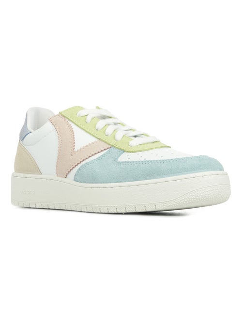 Baskets en Cuir et Syntetique Victoria. - Kiabi